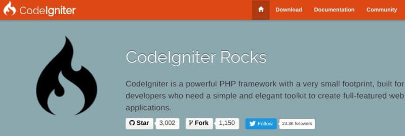 The CodeIgniter framework.