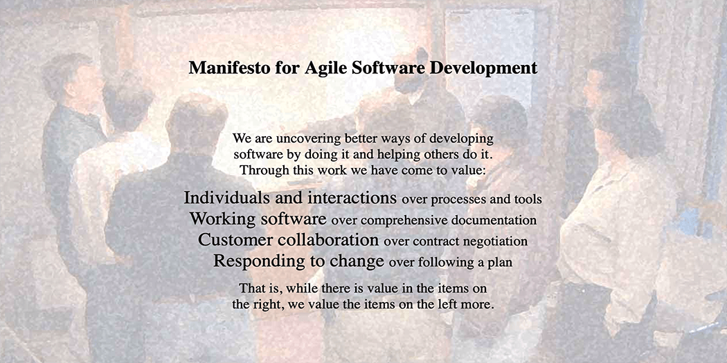 The Agile Development method.