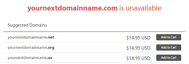 Multiple domain name examples.