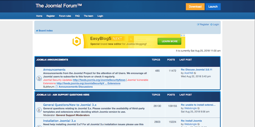 The Joomla forum.