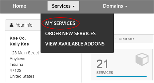 Customer Portal - Services - My Services