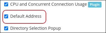 WHM - Feature Manager - Default Address option