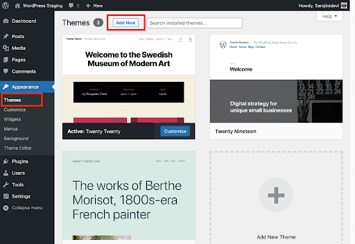 Installing WordPress Theme